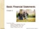 Lecture Financial Accounting (15/e) - Chapter 2: Basic Financial Statements