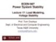 Lecture Power system stability - Lesson 17: Load Modeling, Voltage Stability
