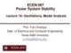 Lecture Power system stability - Lesson 19: Oscillations, Modal Analysis