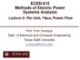 Lecture Methods of Electric power systems analysis - Lesson 3: Per unit, Ybus, power flow