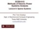 Lecture Methods of Electric power systems analysis - Lesson 8: Sparse systems