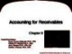 Lecture Fundamental accounting principles (21e) - Chapter 9: Accounting for receivables