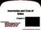 Lecture Fundamental accounting principles (21e) - Chapter 6: Inventories and cost of sales