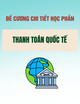 Đề cương chi tiết học phần Thanh toán quốc tế