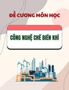 Đề cương môn Công nghệ chế biến khí
