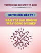 Đề thi cuối học kì 1 năm học 2019-2020 môn Bảo trì bảo dưỡng máy công nghiệp