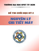 Đề thi cuối kỳ học kỳ I năm học 2020-2021 môn Nguyên lý - Chi tiết máy có đáp án (Mã đề HKI 2020-2021)