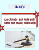 120 câu Hỏi - đáp pháp luật dành cho thanh, thiếu niên